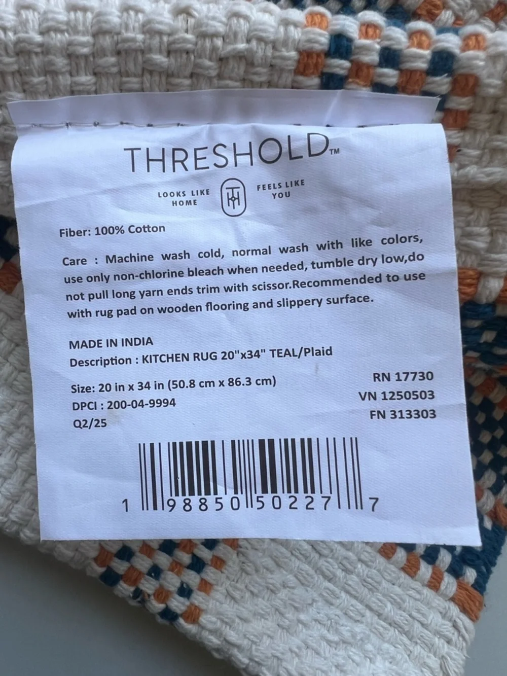 Threshold Plaid Kitchen Rug - Picture 6 of 6